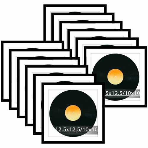 JCJMY 12 Pack 12.5x12.5 Record Frame with 10x10 Mat for