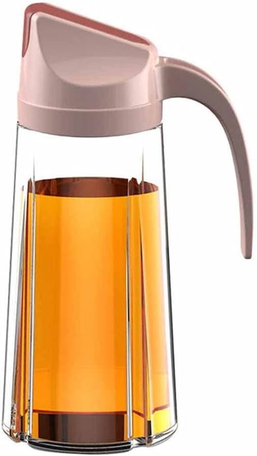 Oiler Kitchen Glass Sealed Oil Bottle Household Automatic Lid-Opening Seasoning Leak-Proof Soy Sauce Spice Jars(D)