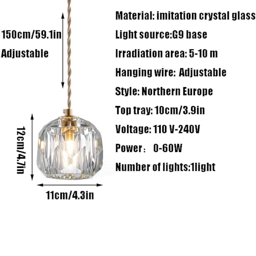Lámpara de araña minimalista con pantalla de cristal premium 5