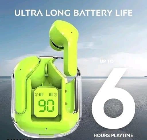 Image of Devani Mart UltraPods Max True Wireless Earbuds with Bluetooth 5.3, Enhanced Sound Quality, Touch Control,Battery Life, Noise Cancellation & Comfortable Fit (Green)