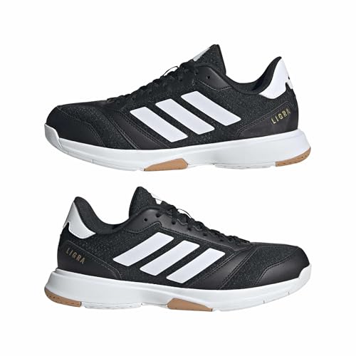 Adidas Mens Ligra 8 Indoor Volleyball, Black/White/White, 12 by adidas - Image 6