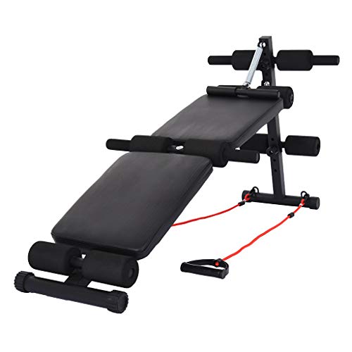 Multi-Workout Bench, Adjustable Foldable Bench, Weightlifting Strength Training Sit Up Bench Folding Supine Board, Incline Abs Bench for Full Body Exercise Bench (From US. 450Lbs, 56 x 31 x 16 Inches)