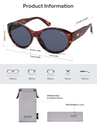 Image of SOJOS 2026 Trendy Oval Polarized Sunglasses for Women Classic SJ2702