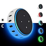 Silicone Case for Amazon Echo Dot 3rd Generation, Smart Speaker Cover Protective Holder Skin Sleeve Stand Light Weight Soft Shockproof Cases Accessories Protector-Glow Blue