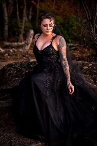 YMSHA V Neck Tulle Prom Dresses 2025 Long Sparkly Lace Formal Party Dress YMS23 - Image 5