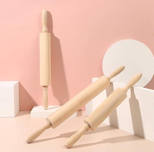 Miniatura 5 de XBLDMJY Pack de 3 rodillos clásicos de madera, longitud de 16.0in