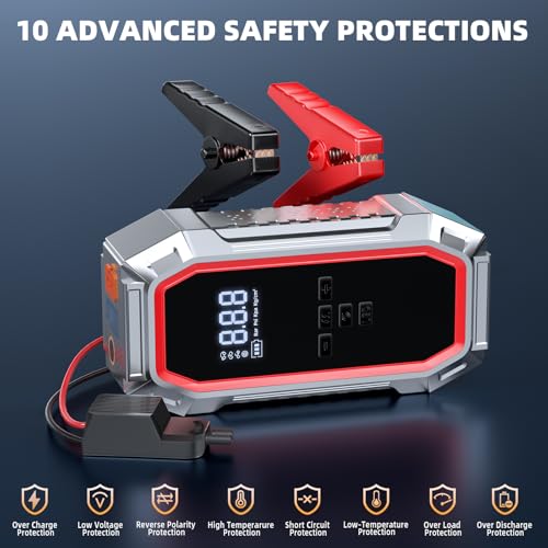 Jump Starter with Smart LCD Display