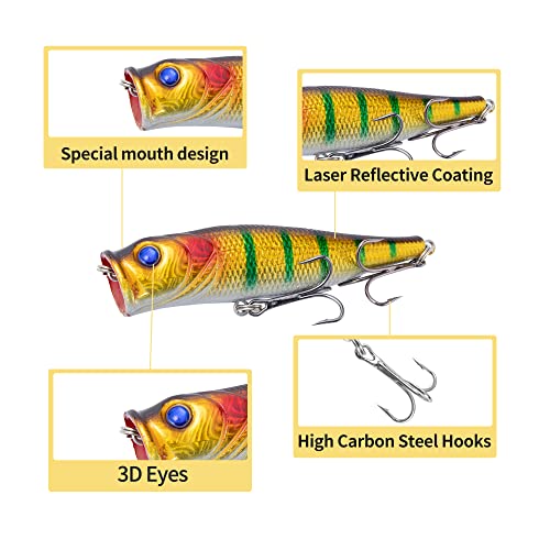 XBLACK Hard Fishing Lure Set 43pcs Assorted Bass Soft Fi