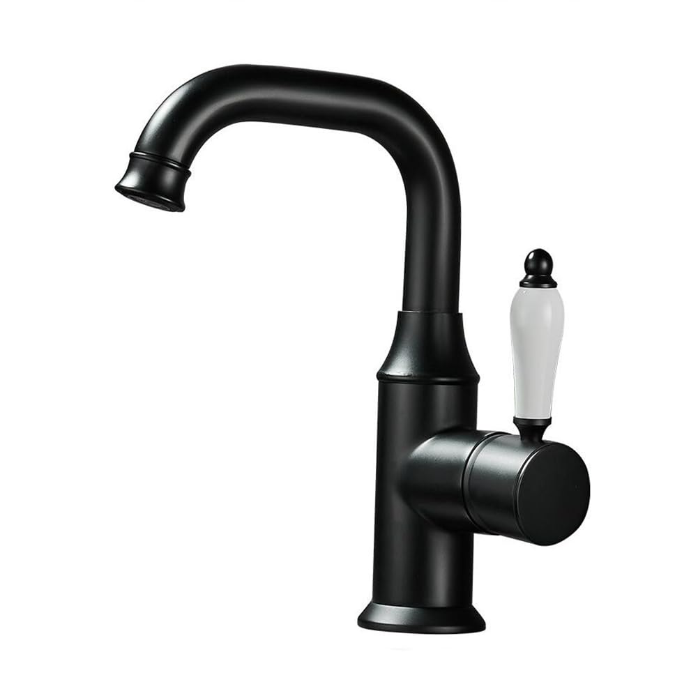 Robinetterie de lavabo mitigeur de salle de bain en laiton style antique