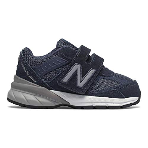 Image of New Balance Kid's 990 V5 Hook and Loop Sneaker, Navy /Navy, 3 X-Wide Infant