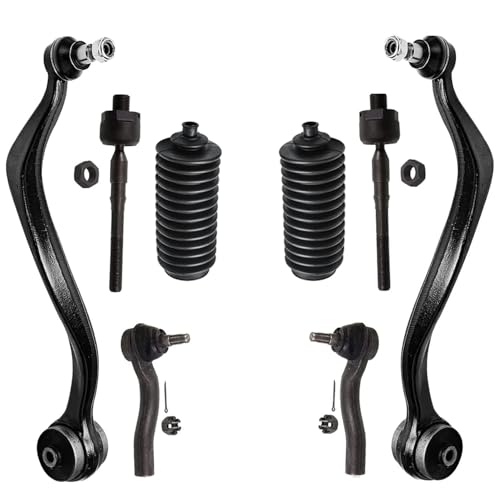 Image of Detroit Axle - 14pc Front End Kit for Ford Fusion Lincoln MKZ Zephyr Mercury Milan Lower Control Arms w /Ball Joints Upper Lower Ball Joints Inner & Outer Tie Rods Front Rear Sway Bars Replacement