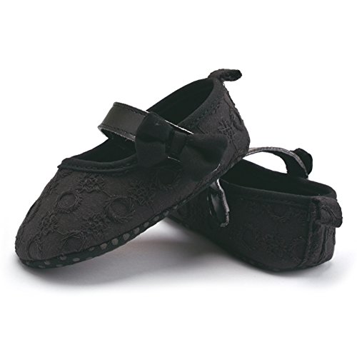 Amazingdeal Lindo sapato para bebês recém-nascidos de algodão para berço laço Prewalker sola macia,
