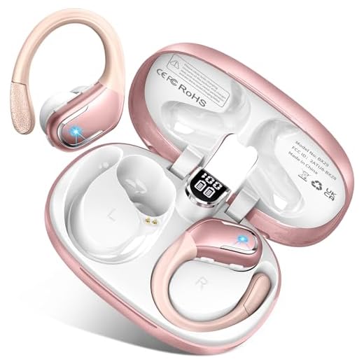 Casque Bluetooth Sport, Écouteurs Bluetooth 5.4 HiFi Stéréo, 75 Heures Casque Sans Fil In Ear avec 4 ENC Mics, IPX8 Étanche Casque Bluetooth, Charge Rapide USB-C, Casque Sans Fil pour Running