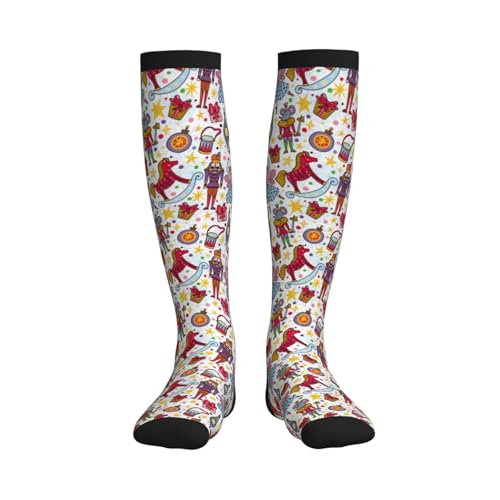 Image of Compression Socks for Women Men Circulation Graduated Supports Socks for Running Athletic Sports Nurse Travel