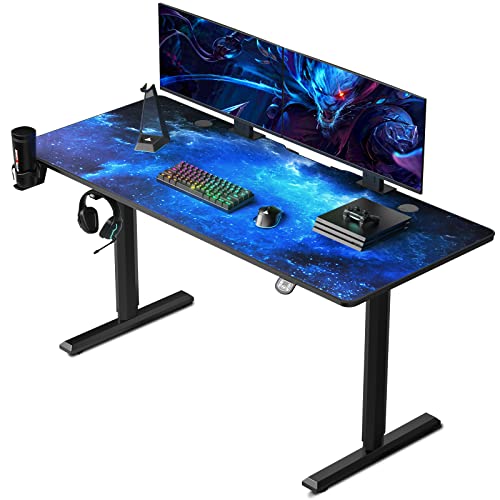 GTRACING Gaming Desk Standing Desk 55 Inches, Height Adjustable Desk with Full Mouse Pad, Electric Memory Sit Stand Desk with Full Mouse Pad GTRACING Gaming Desk Standing Desk 55 Inches, Height Adjustable Desk with Full Mouse Pad, Electric Memory Sit Stand Desk with Full Mouse Pad