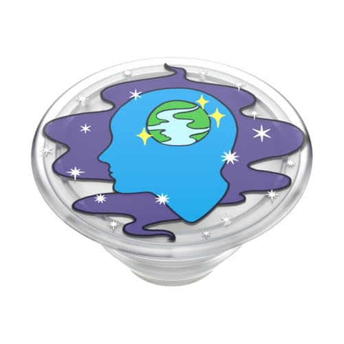 Image of PopSockets Adhesive Phone Grip, Holder- Open Minded | Secure Comfortable Hold, Anti-Drop, Kickstand, Plant, Moon, Star, Sun, Space