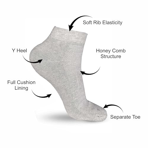 Image of Montac Diabetic Socks for Men & Women, Cotton Socks । Helps In Diabetic Neuropathy । Reduction Of Gangrene Chances । Increase Blood Circulation, Free Size