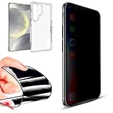 Kit Capa Clear TPU Anti Impacto + Película Nano 5D Privacidade para Samsung S25 (Galaxy S25 Ultra)