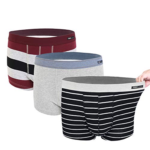 Terra Men's 3 pack Premium Cotton Lycra Boxer Briefs