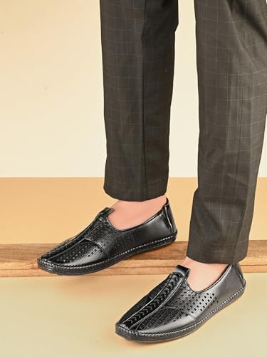 Image of Server Men's Loafer | Ethnic Shoes | Pathani Shoes Mojadi | Peshawari Slip On Shoes | Wedding Juttis | Party Shoes | Men's Fashion Shoes with TPR Sole