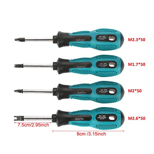 U Type Screwdriver, 4Pcs M1.7/M2.0/M2.3/M2.6 CRV Magnetic Screwdriver Set Multifunctional Hand Tool Screwdriver with Magnetic Tip - Image 2