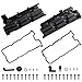 MITZONE VQ35DE Aluminum Valve Cover Set Left and Right Compatible with Nissan 350Z Infiniti G35 M35 FX35 3.5L V6 2003-2008, Replace 13264-AM600 13264-AM610, with Oil Cap Tube Gasket & Bolts