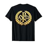 Alfa y Omega: símbolo Cristiano Chi Rho Camiseta