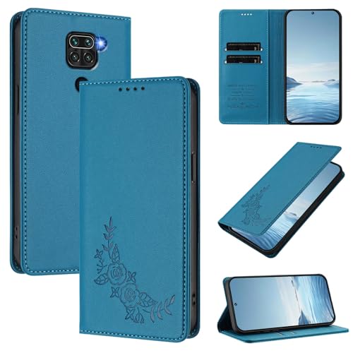 �X�}�z�P�[�X �Ή��@�� for Redmi 10X 4G,�Ή��@�� for Redmi Note 9 4G �yRFID�u���b�N�z�y�J�[�h�z���_�[�t�����z �}�O�l�b�g�J�� �X�^���h�@�\�t���z�X�}�z�P�[�X LakeBlue