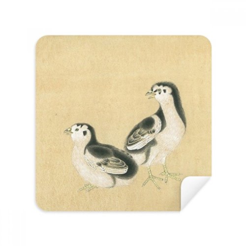 Chiffon de nettoyage lunettes dessin poussin chinois lot de 2