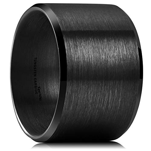 Image of King Will Basic 10mm Tungsten Carbide Ring for Men Matte Polished Engagement Band Comfort Fit