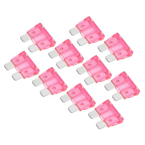 VekAuto 10 Pcs Blade Style Fuse, 4A Blade Fuses Universal for Car Plastic Metal Pink