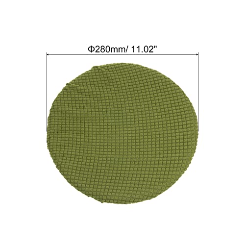 PATIKIL 11" Round Bar Stool Cover, Washable Elastic Stool Cover for Diameter 11"-13" Chair, Lawn Green - Image 2