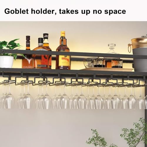 Soporte de vino metálico dorado para encimera 80 cm miniatura 2