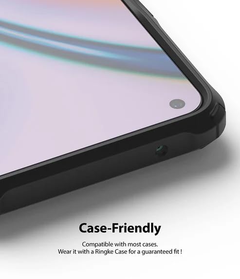 Image of Oleophobic Tempered Glass Screen Protector Compatible For Oppo A74 / A78 / A95 [Pack of 1]. Edge To Edge Full Screen Protection With Easy Installation Kit & Case Friendly Fit.