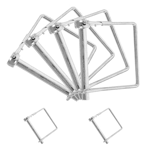 Gogogmee Pasador de Bloqueo Cuadrado 6x55 Mm para Enganche de Remolque, 6 Piezas de Pasador de Seguridad de Acero al Carbono Resistentes Corrosión, Sujetadores de Acoplamiento para