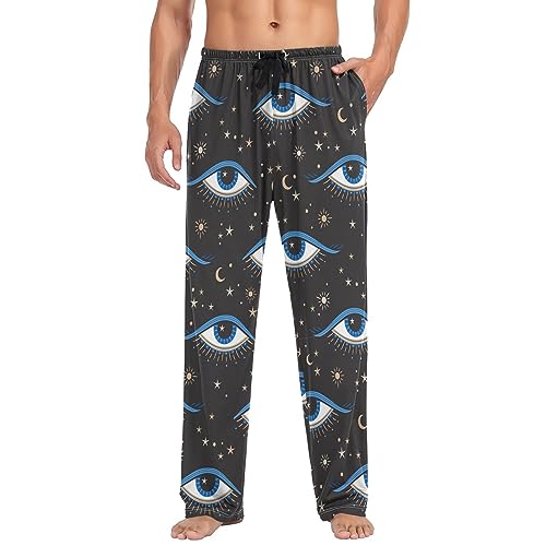 Magic Evil Eye Pajama Pants Ethnic Tribe Star Galaxy Men's Pajama Bottoms Lounge Sleepwear PJs Casual Sleep Pants XL4