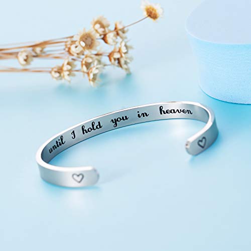 LParkin Memorial Bracelet Sympathy Gift I'll Hold You in My Heart Until I Hold You in Heaven Remembrance Bereavement Gifts Jewelry4
