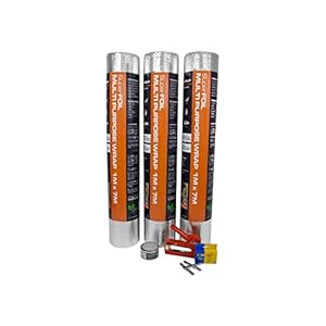 SuperFOIL Isolatieset voor Tuinschuren – Doe-Het-Zelf Oplossing voor Energiebesparing – Duurzame 3-in-1 Thermische Isolatie met Reflecterende Barrière en Dampscherm