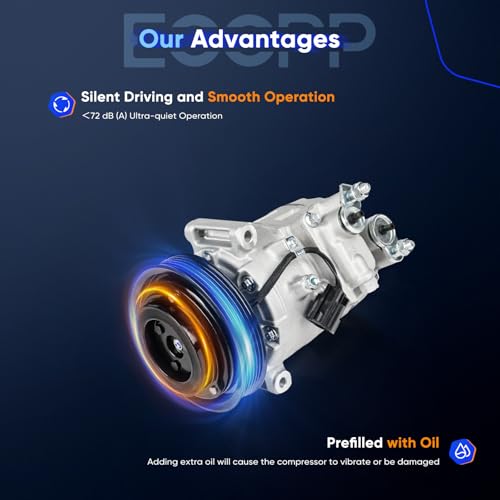 Image of ECCPP AC Compressor Fit for Buick Lucerne 3.8L 2006-2008 | AC Compressor with Clutch Rapid Cooling