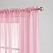 Warm Home Designs Pink Rose Sheer Window Curtains. Each Voile Drape Is 56 X 84 Inches. Great for Kitchen, Living Room, Bedroom, Kids Room or Office. 2 Fabric Panels Per Package. Color: Rose 84"