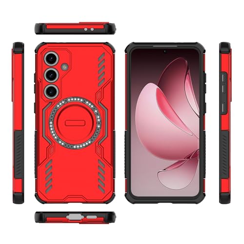 Coque Samsung S24 FE 5G rouge solide pour le quotidien actif et les voyages connectés