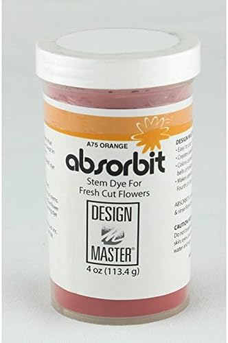 Design Master Absorbit Stem Dye for Fresh Cut Flowers Matte Finish Systemic (Orange)
