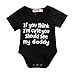 2 Styles Newborn Baby Lovely Sentence Print Short Sleeve Summer Romper Bodysuit (0-3 M, Black)