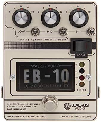 Amazon.com: Walrus Audio EB-10 Preamp/EQ/Boost, Cream, (900-1049C 