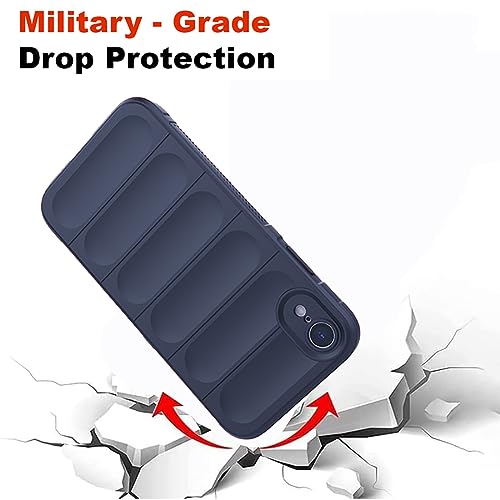 Image of Amazon Brand - Solimo Mobile Cover for Apple iPhone XR | Full Camera Protection | Liquid Silicon Case | Flexible Bumper Case for Apple iPhone XR (Dark Blue)