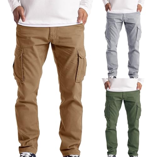 Pantalon de loisirs droit stretch et cargo pour homme actif