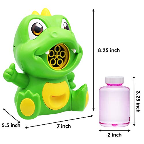 Joyin Bubble Machine With 140 Ml Bubble Solution, Dinosaur Party Supply, Non-Toxic Automatic Bubble Blower For Toddlers, Indoor And Outdoor Toy For Kids #TOP1