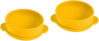 FOMIYES 2 Pcs Silicone Melt Wax Bowl Candle Warmers Silicone Bowls for Facials Facial Accessories Facial Masks Mixing Bowl Wax Warmer Replacement Pot Wax Heater Bowl Waxing Bowl Yellow
