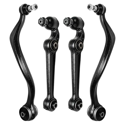 Image of Detroit Axle - Front Lower Control Arms for 2007-2012 Ford Fusion Lincoln MKZ Mercury Milan, 4 Lower Rearward & Forward Control Arms & Ball Joints Assembly, 4pc Suspension Kit Replacement