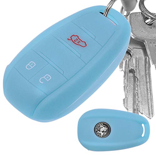 Key Soft Case Custodia protettiva silicone blu fluorescente per Alfa Romeo Giulia Stelvio Giulietta KEYLESS